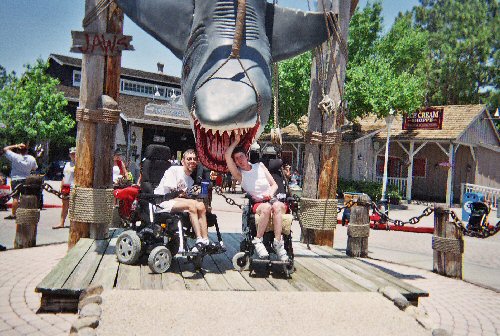 Me and a friend at Universal Studios in Orlando, Florida.